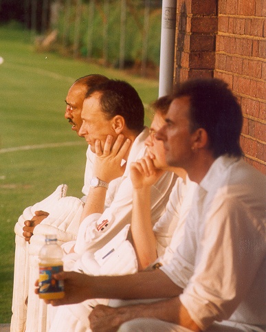 Tony Malik, Rob Harvey, Phil Marshall and Paul Jordan watching