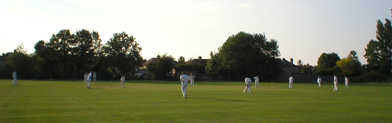 Tom Jordan and Alex Brown batting.