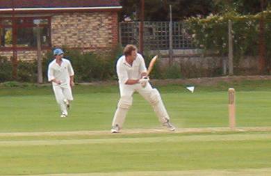 Nick Clarke batting.