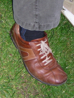 Rob Harvey's shoe